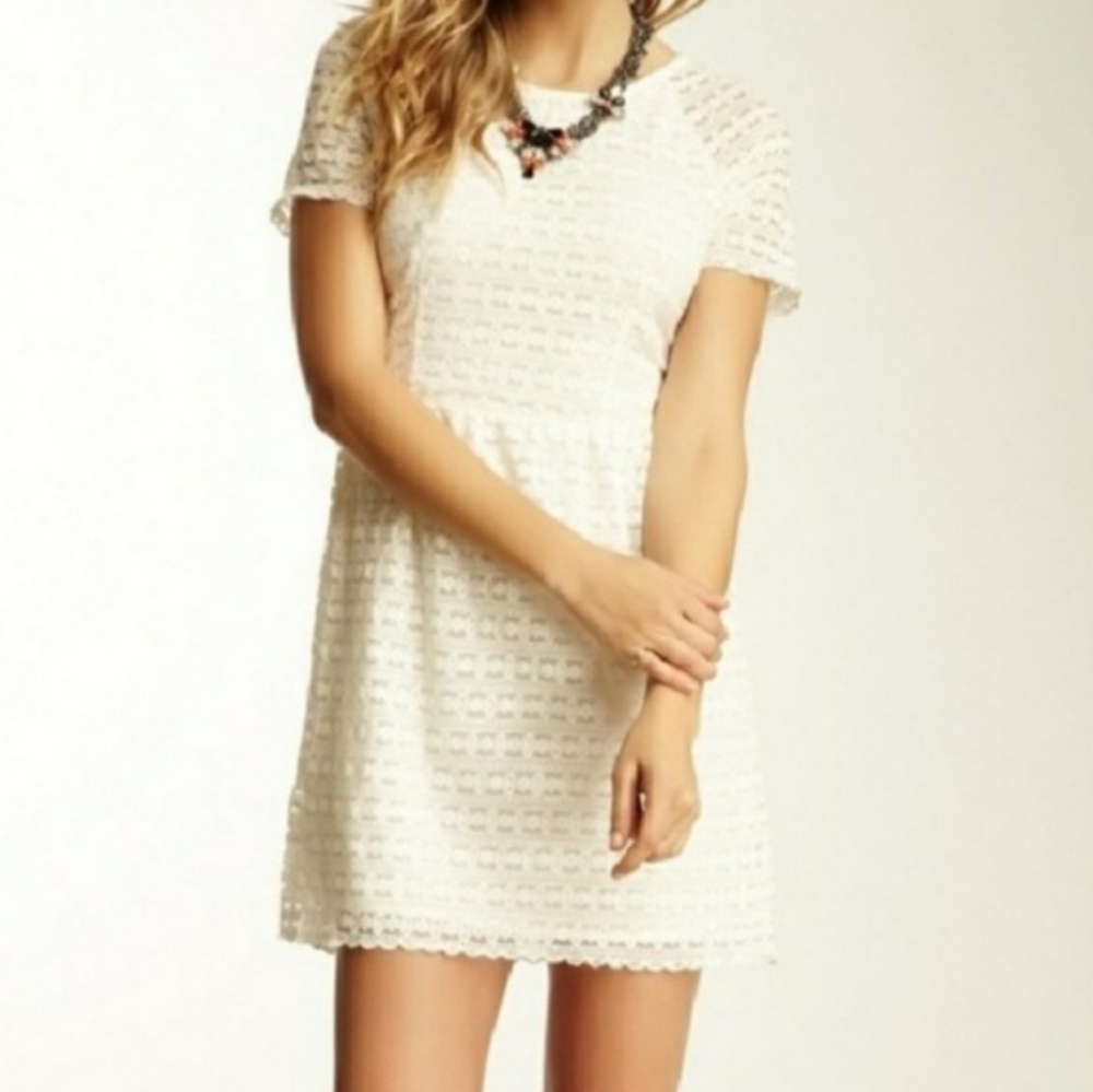 Free People Candy Woven Lace Dress‎ White
